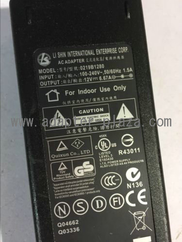 New LI SHIN 0219B1280 LSE0219B1280 AC ADAPTER 12Vdc 6.67A 4Pin 10mm Power Supply - Click Image to Close